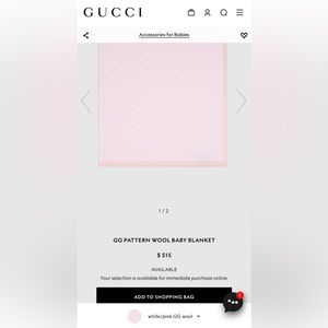 Gucci Baby Blanket